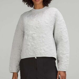 Lululemon Jacquard Merino Wool Multi Texture Crew neck size 12 grey XL